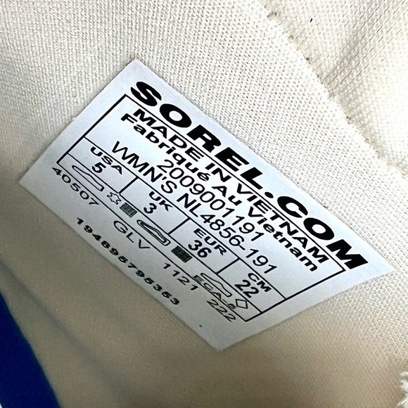 New!  Sorel ONA 503 Mid Platform Sneaker in Chalk, Sea Salt, Size 5 - Picture 10 of 10